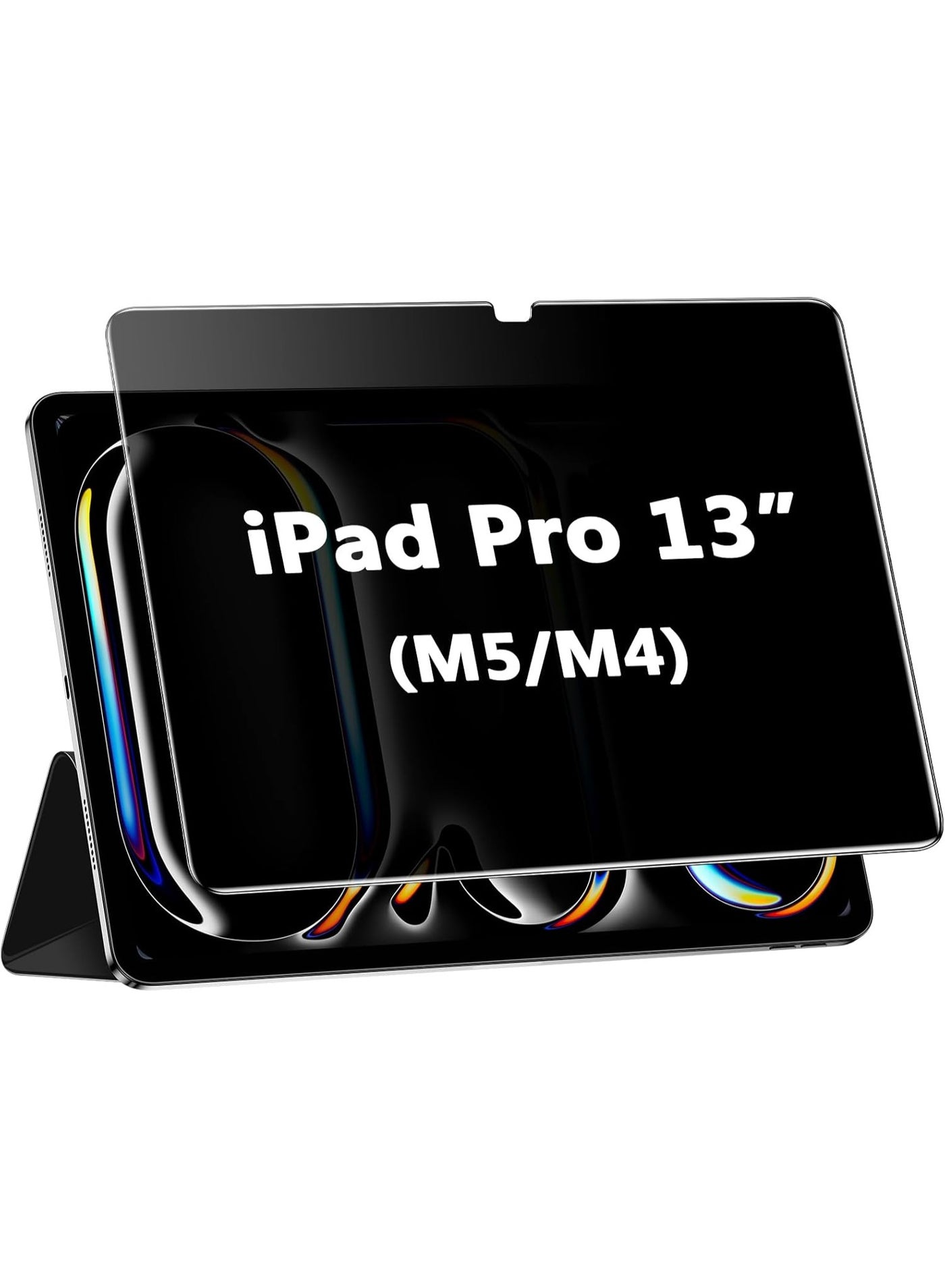 Privacy Screen Protector for iPad Pro 13 Inch M5 2025/M4 2024, Nano Detachable 30-Degree Privacy Filter, Reusable & Removable, Matte Finish Anti-Glare, Anti-Scratch, Easy Installation(Also Compatible 